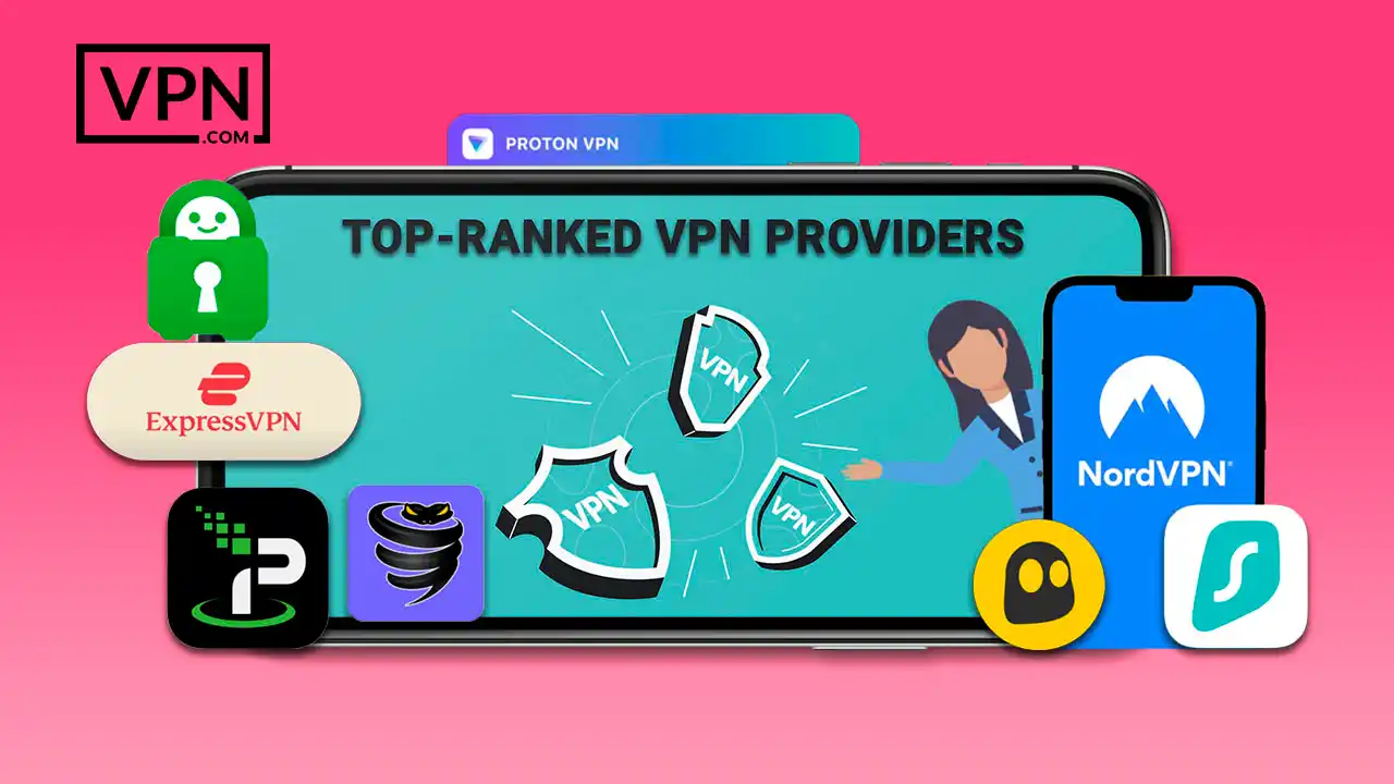 Top-ranked VPN providers including NordVPN and ExpressVPN.